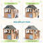 AIYAPLAY Playhouse for Kids Wendy House Pet Door Play Kitchen Natural Wood