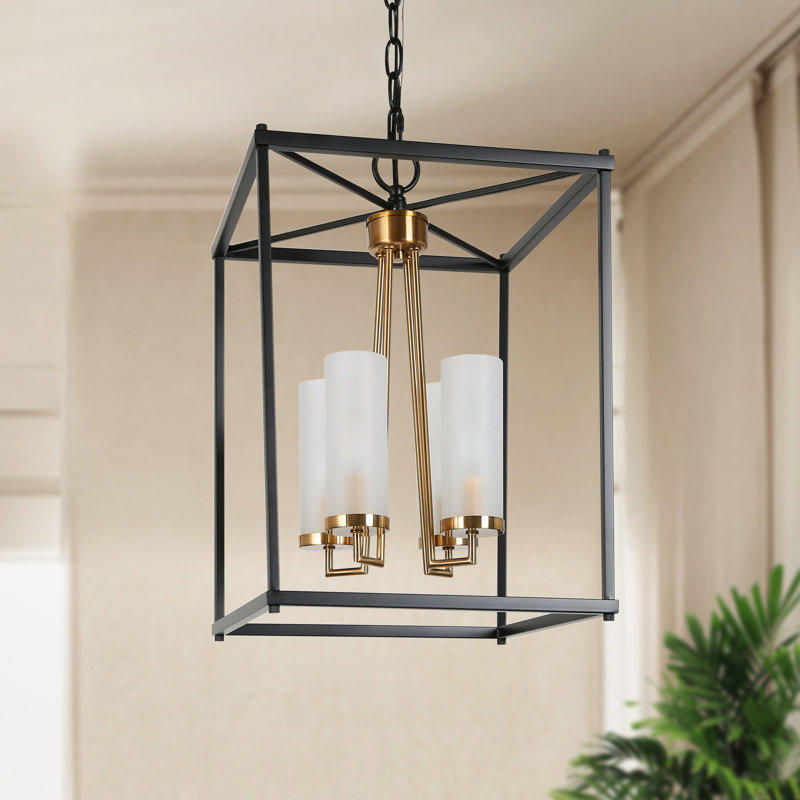 Lustre à intensité variable en fer 4 lumières Narquise
