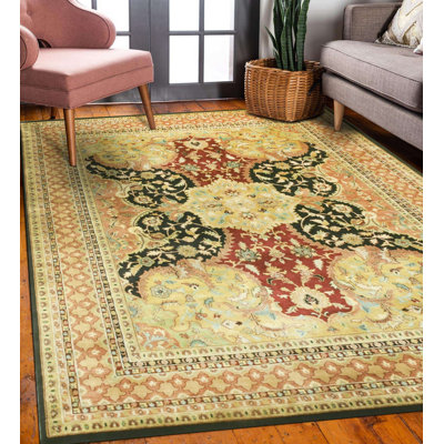 Inviting Oriental Black Hand Knotted New Zealand Wool Transitional Area Rug
