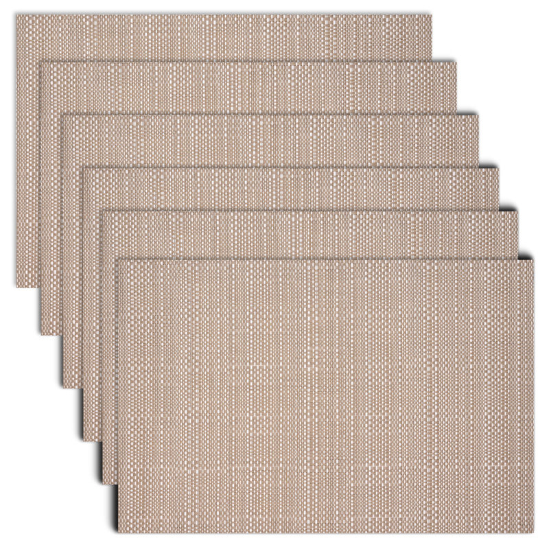 Salena Vinyl Rectangle Placemat, Sand