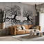 Murale abstraite pelez et collez - Un baiser entre les arbres-2038286204
