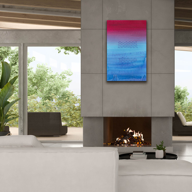  Art mural sur toile, "Renard Kaose" par Renee Kaelber, H 40 po x l 26 po