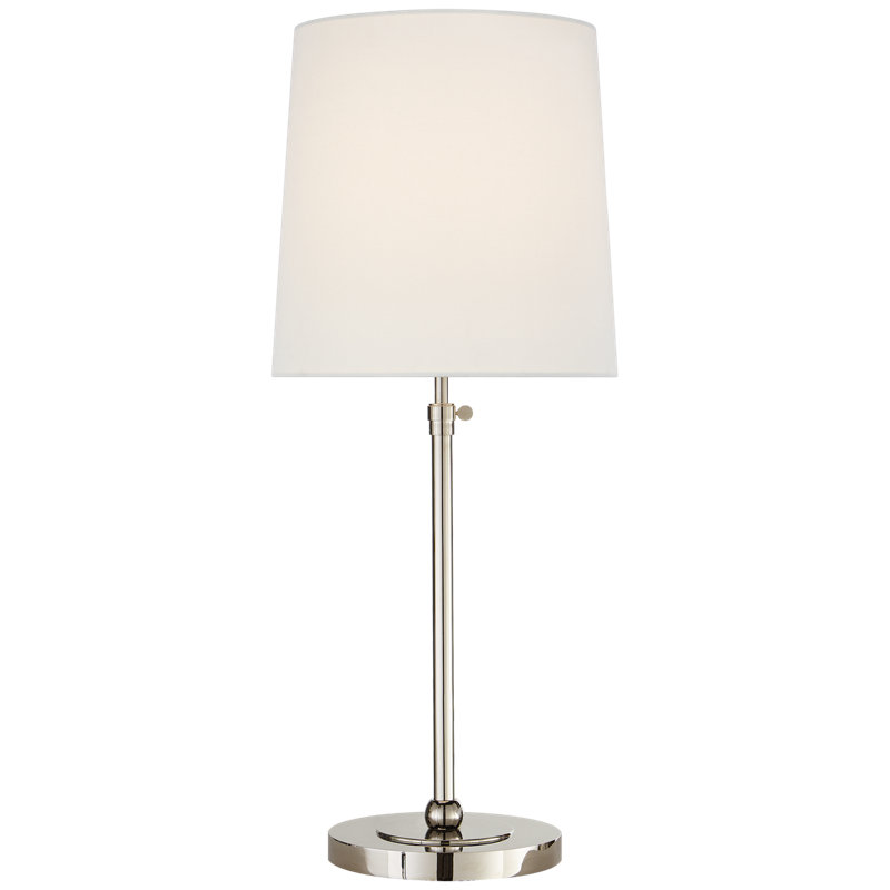 Bryant Metal Table Lamp, 27.5" H x 12" W x 12" D, Polished Nickel