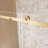 Frameless Single sliding shower door  48 "W x 76" H, 1/4 "(6 mm) Clear Tempered Glass, Explosion Proof Film, Stainless Steel Handle Square Tube Track ,Brushed Gold