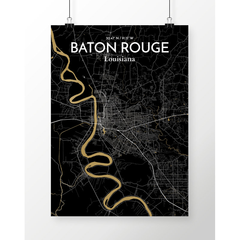 Baton Rouge - No Frame Print, 43cm H x 28cm W x 0.13cm D, Flaxen