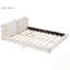 Grand lit plateforme tapissier avec tissu en velours-633457669