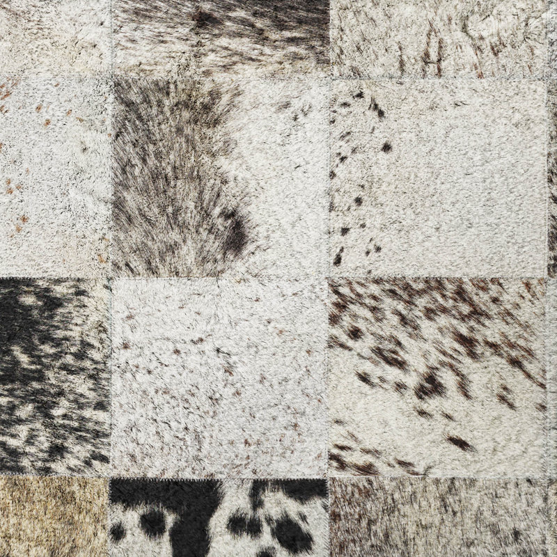 Tapis à poil long de qualité supérieure lavable à la machine ADS105, Granit, Rond 8 pi