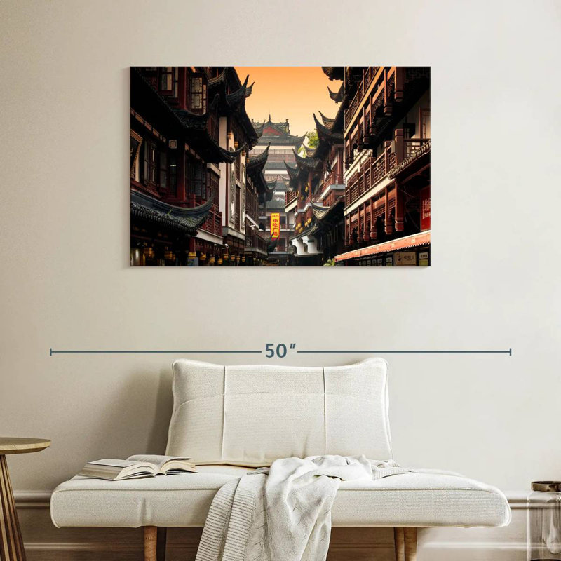 Ravi architecture dans le jardin Yuyuan, H 26 po x l 39 po