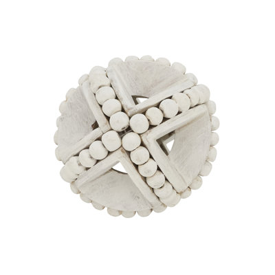 Textured Wooden Bead Orb