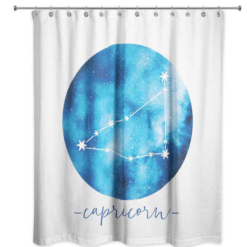 Rideau de douche simple constellation capricorn zodiac Dulin