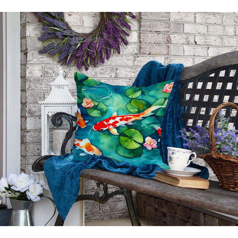 Nautical Other/No Pattern Indoor/Outdoor Throw Pillow, 18"H x 18"W