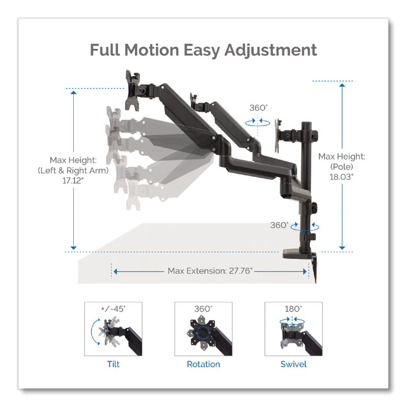Fellowes® Single Screen Desktop Mount
