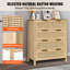 Commode 4 tiroirs en rotin, commode Boho, commode en rotin avec rangement spacieux, commode en rotin naturel