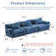 Canapé-lit modulaire en faux velours convertible Wave-129472426