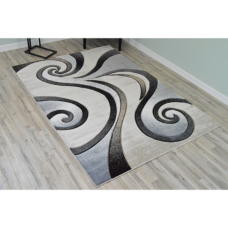 Chevonne Performance Abstract Indoor Rug, Rectangle 4' x 6'