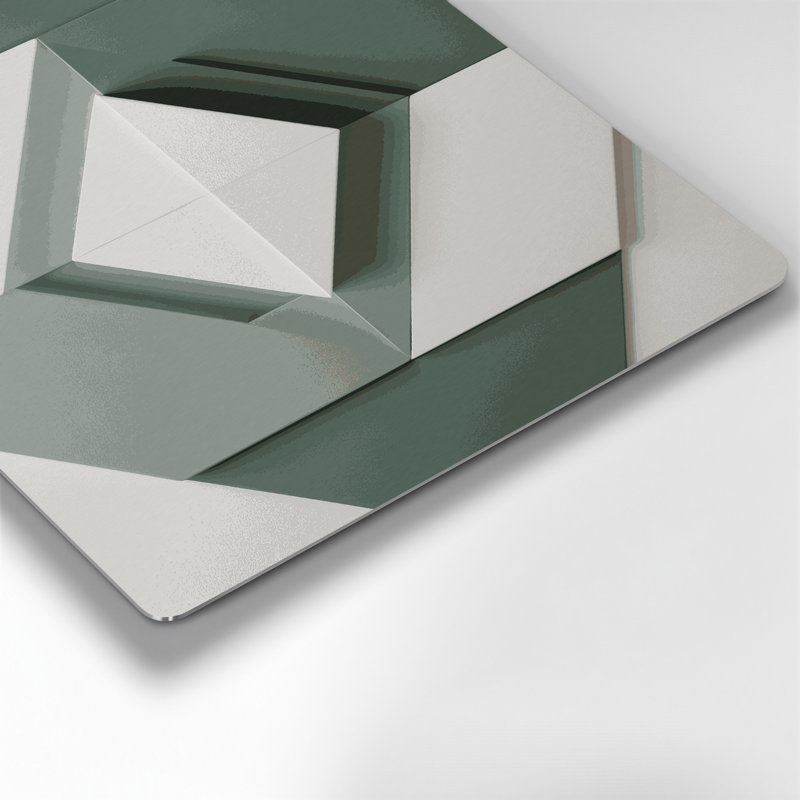 Minimalisme 90, art mural gris en métal, H 12 po x l 12 po