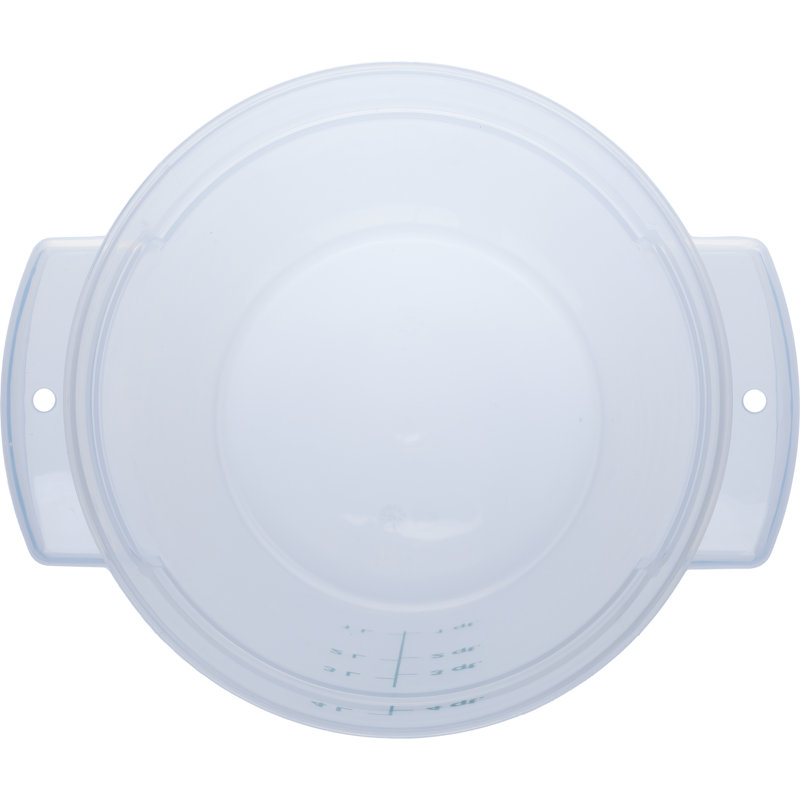 Contenant alimentaire rond 4 pintes - blanc, Transparent