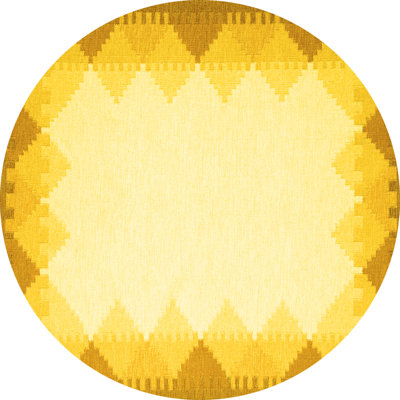 Tapis contemporains jaunes lavables à la machine 432