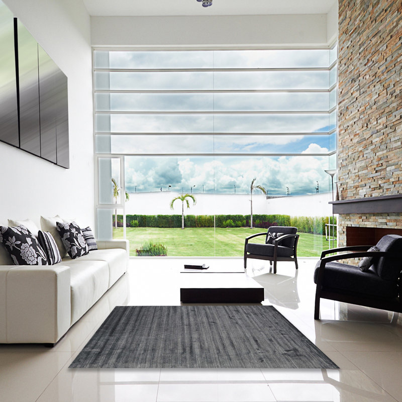 Tapis gris zone contemporaine, Carré 4 pi