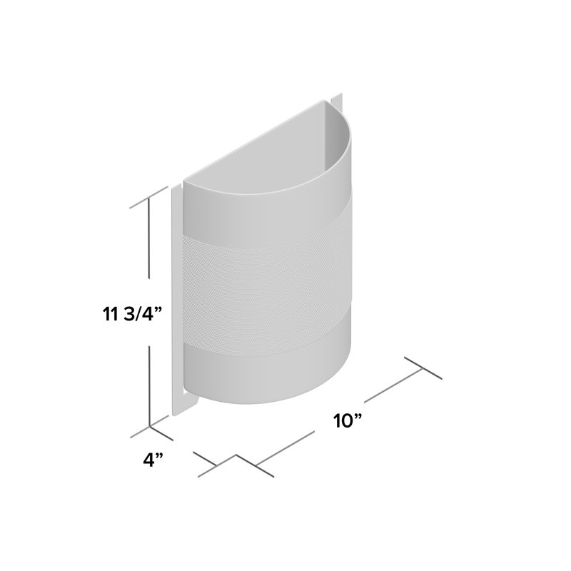 Sagamore Steel Flush Mounted Sconce, Brushed Steel, Incandescent