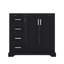 Meuble-lavabo moderne de 36 pouces avec lavabo en céramique, porte à fermeture en douceur, tablette réglable et 3 tiroirs-861448980-861448982