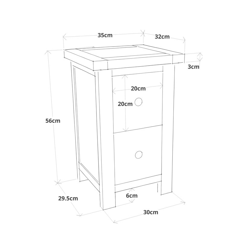 Aubusson 35cm W Bedside Table, Light Grey, Chrome