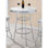 Table de bar ronde blanche et brillante Werner