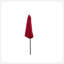 Parasol de patio extérieur 10 pi (3 m) sans rabat, 8 pièces, avec inclinaison, avec manivelle, sans base, rouge, taille de poteau 38 mm (1,49 pouce)