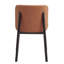 Chaise d'appoint chameau polie et noire rembourrée (ensemble de 2)