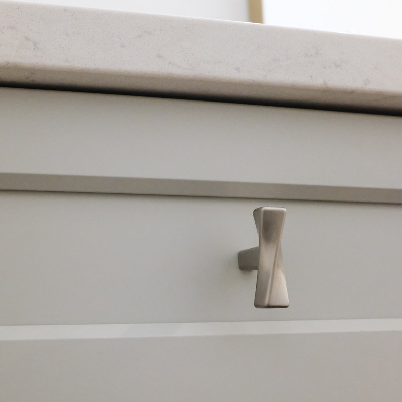 Twist Bar Knob, Satin Nickel