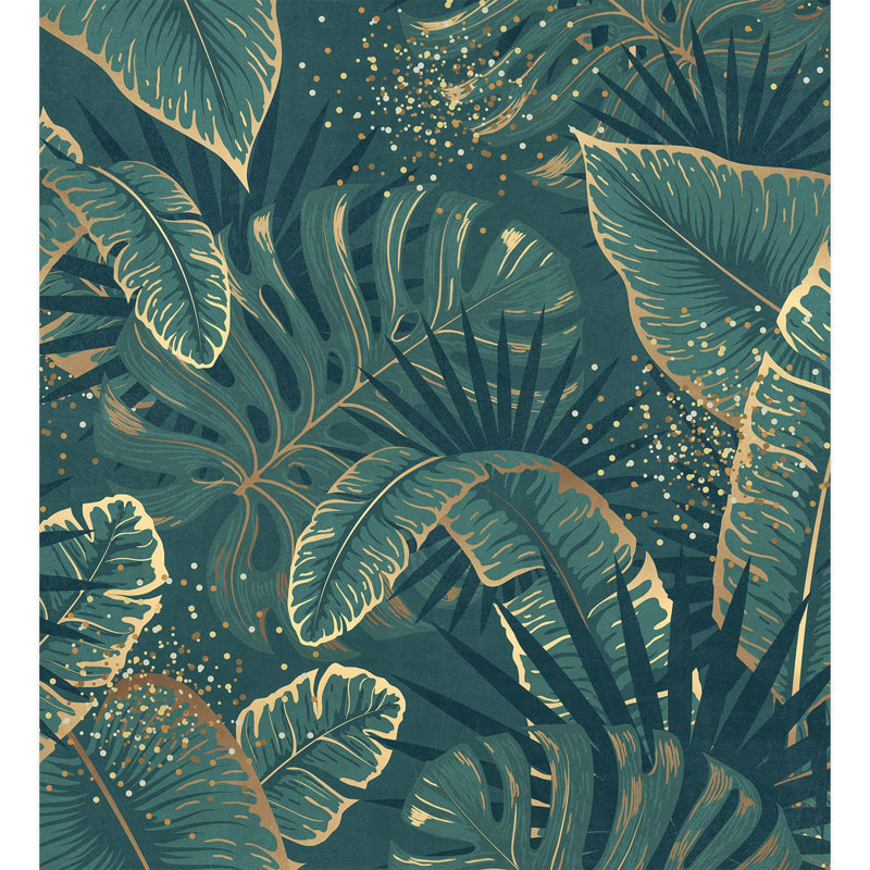 Jungle tropicale luxueuse, L 132 po x l 120 po