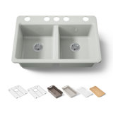 Riverby® 33" undermount double-bowl workstation kitchen sink