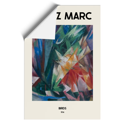 Birds by Franz Marc - No Frame Painting
