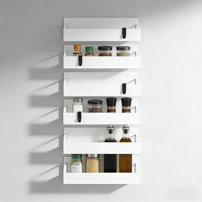 Magnetic Spice Rack Organizer 6 Pack, Heavy Duty Refrigerator And Oven Side Storage Solution For Kitchen Space Saving