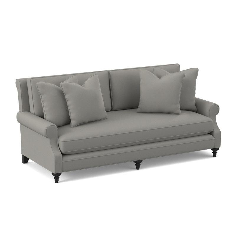 Sagamore Upholstered 92'' Sofa, Espresso, Fizz Ivory 100% Polyester