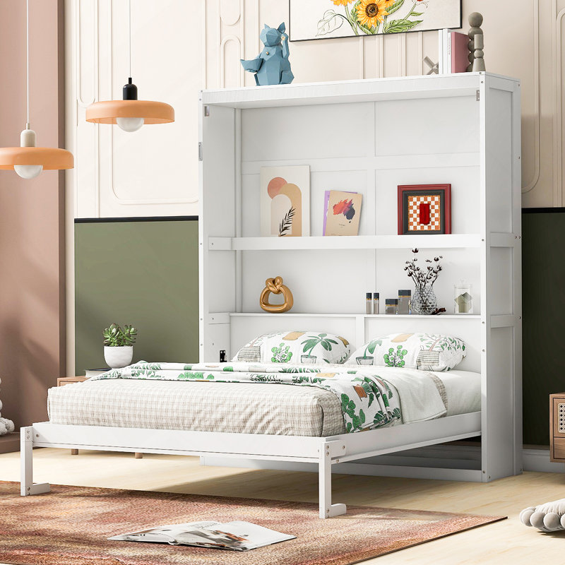 Lit escamotable mural avec tablettes Murphy