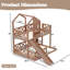 Lit superposé simple au-dessus de double PlayNook avec clôture en filet et espace de rangement PlayNook-132460906