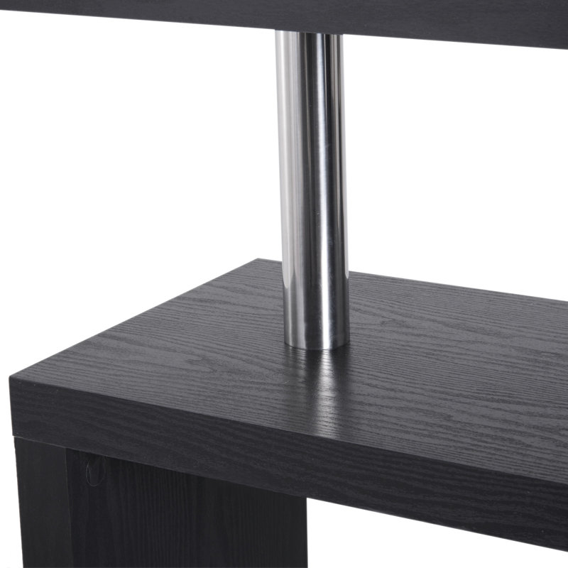 Yerby L-Shaped Writing Desk, Black