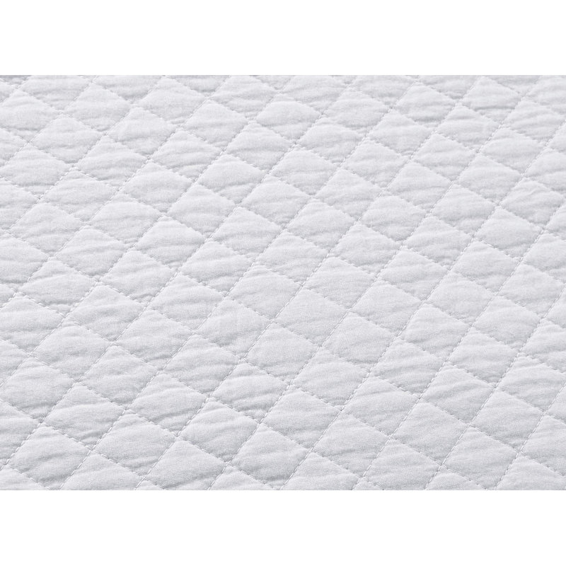 Solid Color Cotton Quilt Cotton Quilt, Queen Quilt + 2 Standard Shams, White