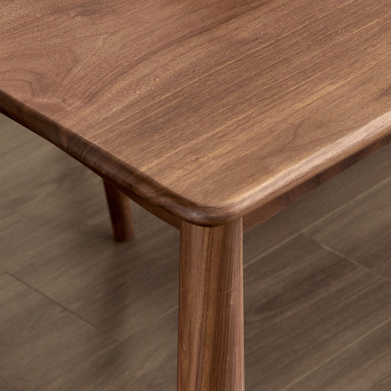 Naykin Walnut all solid wood dining table, 29.52"H x 55.11"L x 31.49"W