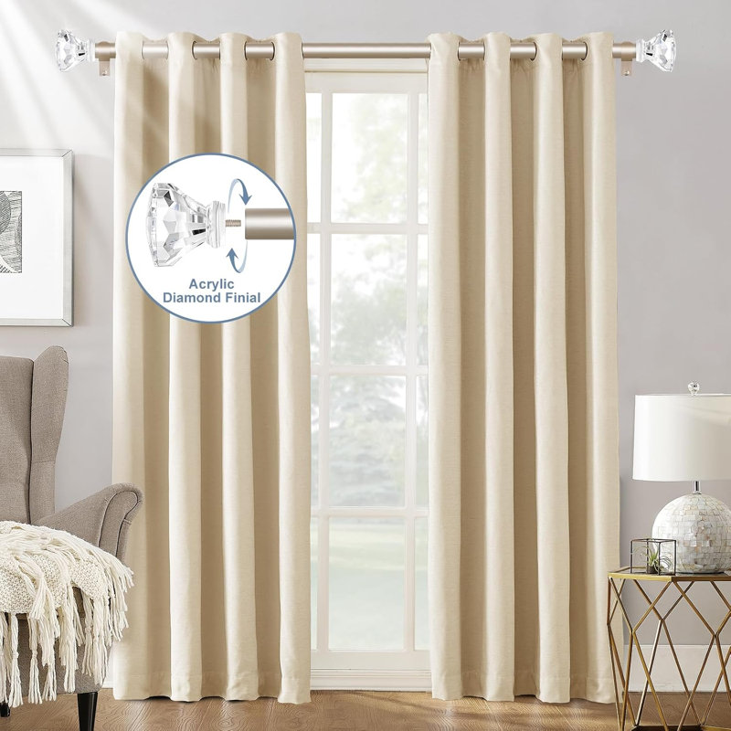 Crystal Champagne Curtain Rod