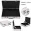 Silver Aluminum Flight Case With Foam Insert – Lockable Portable Tool Box For Instruments, Tools & Valuables – Waterproof, Dustproof, Durable Storage Organizer