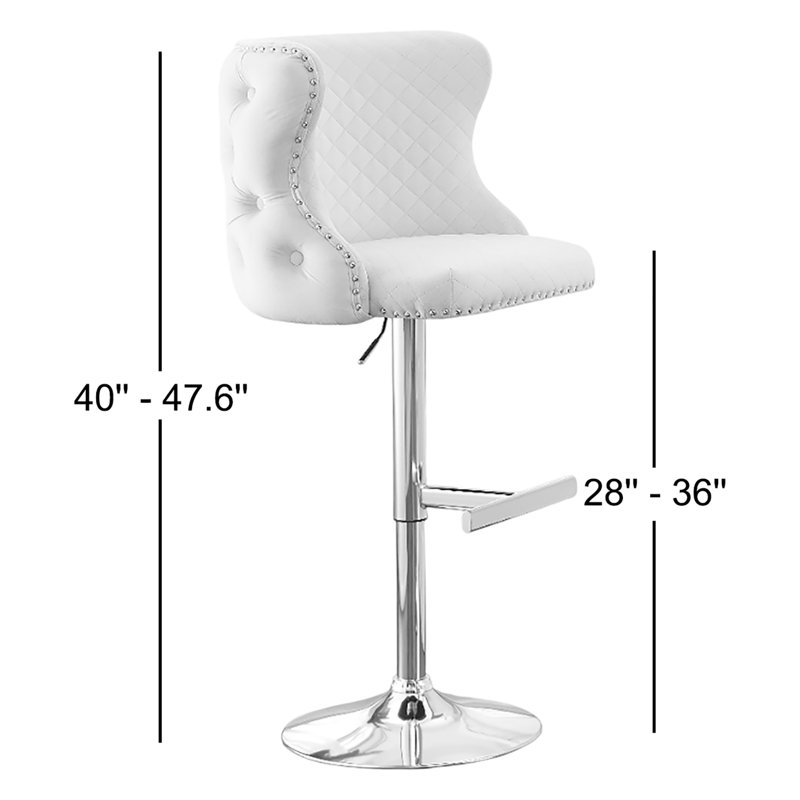 Demeree Swivel Upholstered Adjustable Height Counter Stool with Metal Frame, Black
