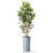 Artificial Tree in Contemporary Geometric Pattern Planter Fake Bamboo Silk Tree Plant Pot Plus Tree-103592545
