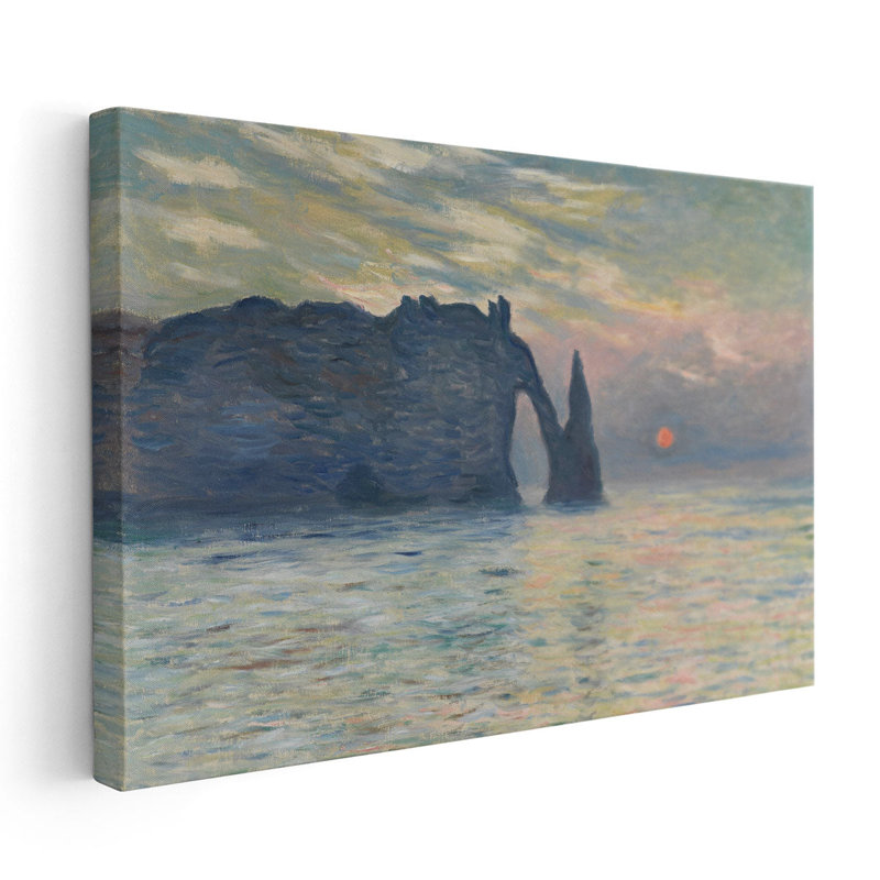 Falaise d'Etretat, 1883, reproduction d'art sur toile, H 32 po x l 48 po