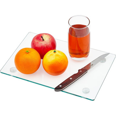 Clear Glass Cutting Board For Kitchen Durable Heat Resistant 