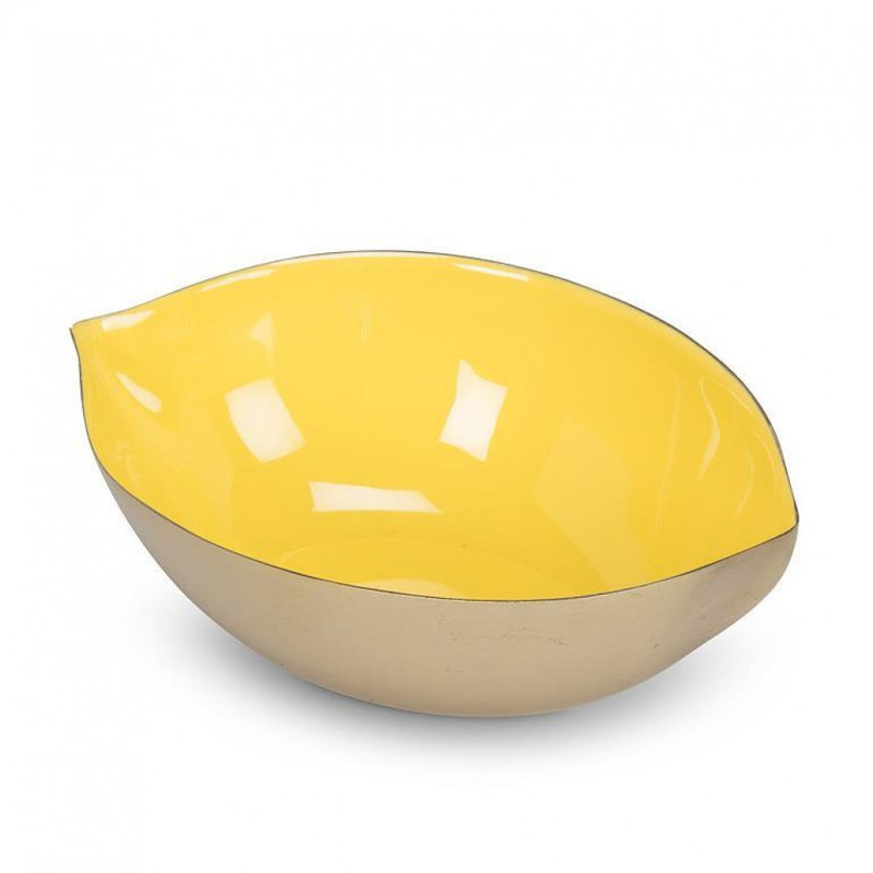 Bol en émail en forme de lime, Or, jaune