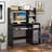 Home Office Computer Desk with Bookcase Keyboard Tray and CPU Stand-1679465471
