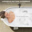 Baignoire autoportante de 63 po à surface solide, baignoire de trempage autoportante en résine d'ingénierie de luxe avec trop-plein et bonde escamotable pour salle de bain contemporaine, blanc mat