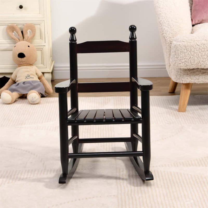 Chaise berçante en chêne robuste pour utilisation intérieure ou extérieure, siège durable et confortable pour enfants